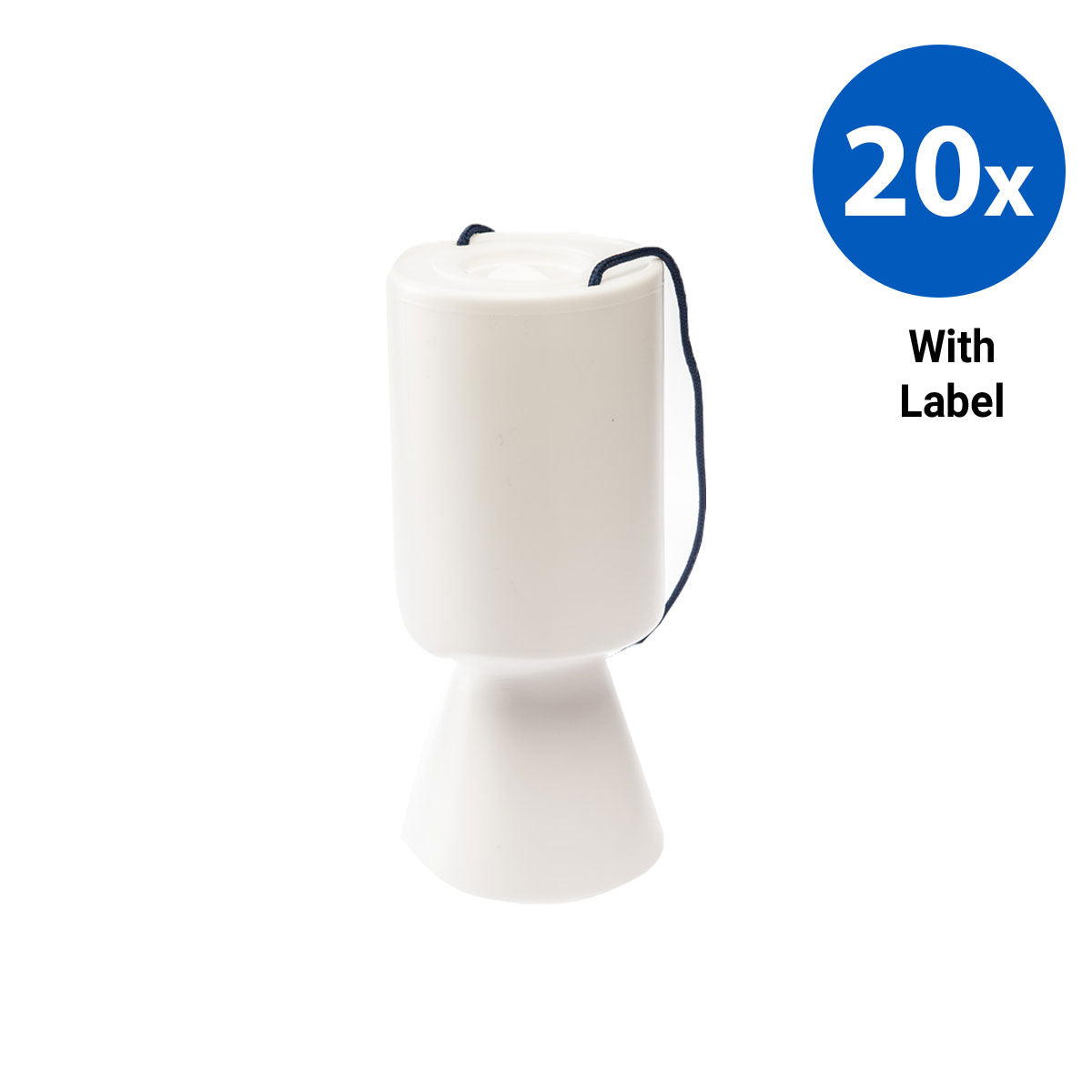 20x Polybox Handbox with Labels - White