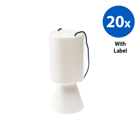 20x Polybox Handbox with Labels - White