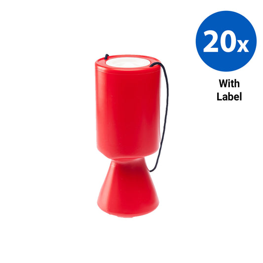 20x Polybox Handbox with Labels - Red