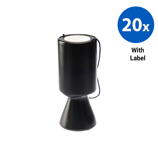 20x Polybox Handbox with Labels - Black