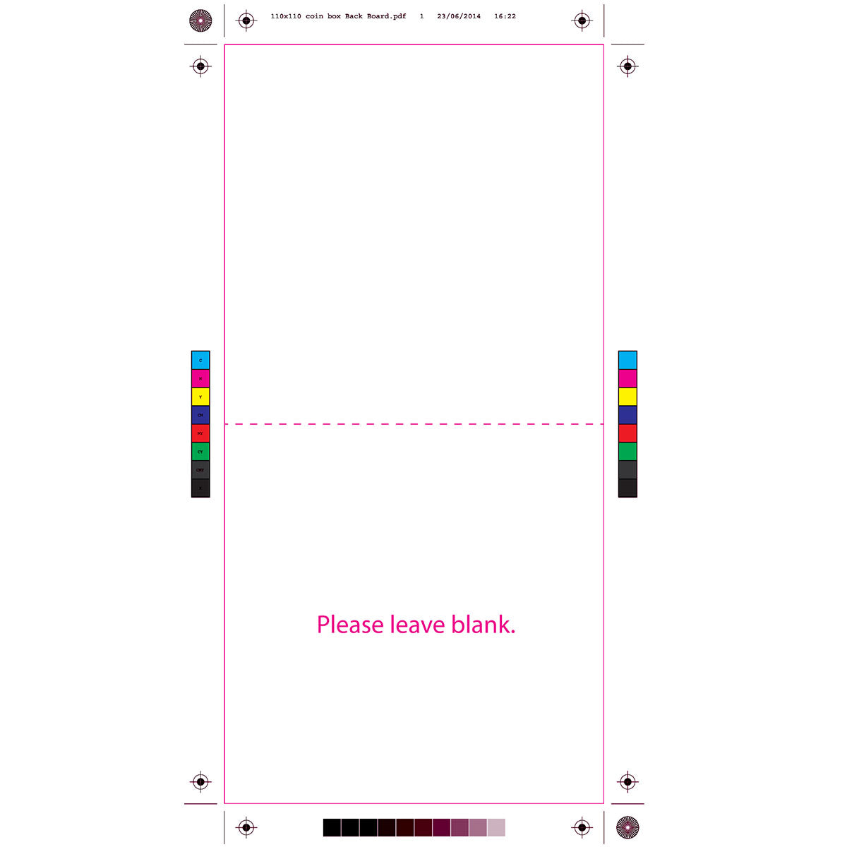 110x110 Coin Box Label With Header Templates