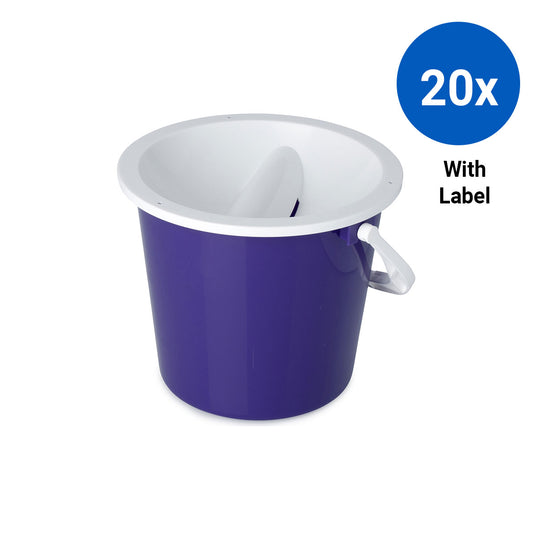 20x Collection Bucket with Labels - Purple