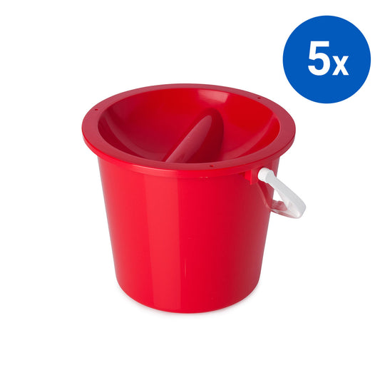 5x Collection Bucket - Red
