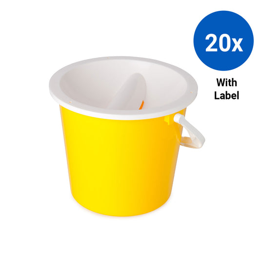 20x Collection Bucket with Labels - Yellow