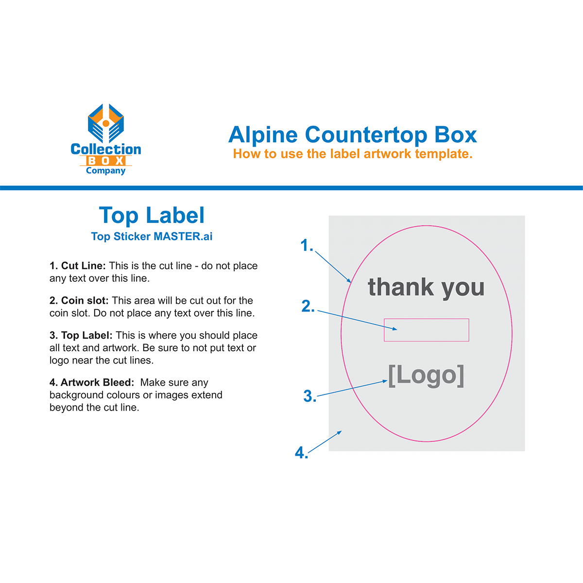 Alpine Counter Box Label Templates