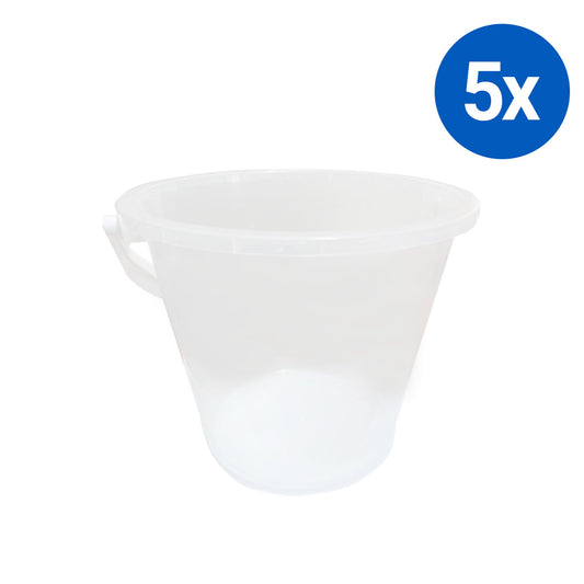5x Collection Bucket - Clear
