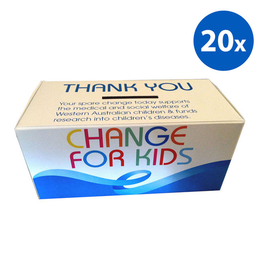 20x Flat Folding Cardboard Collection Box 125mm x 60mm x 60mm - UNPRINTED