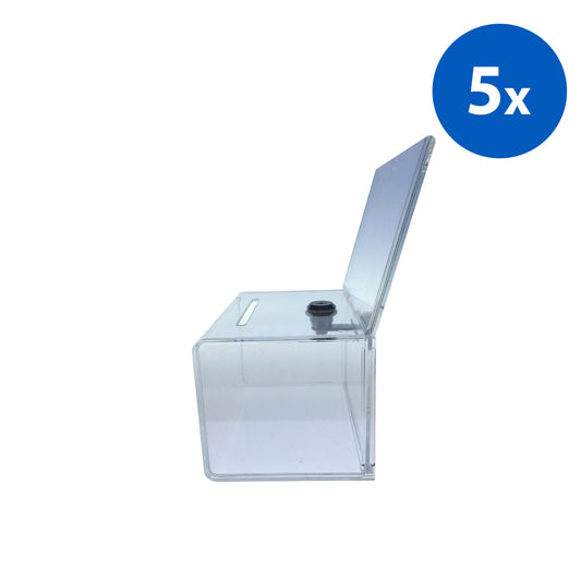 5x Acrylic Donation Box - Clear