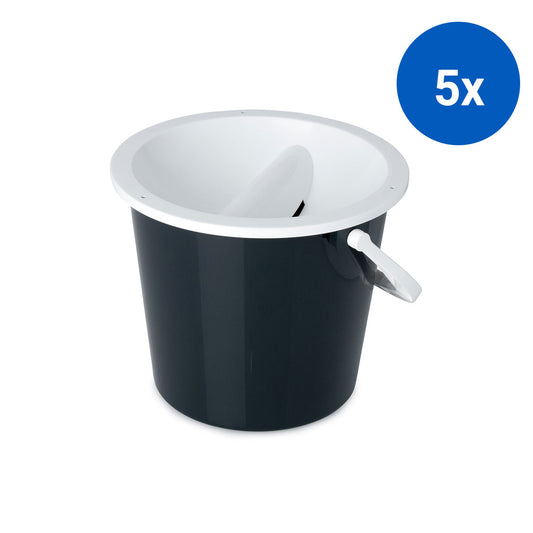 5x Collection Bucket - Black