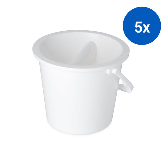 5x Collection Bucket - White