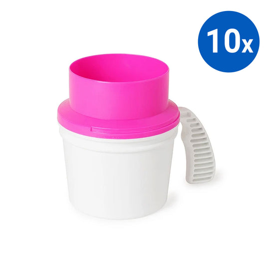 10x Collection Container Base and Quick Drop Lid - Pink
